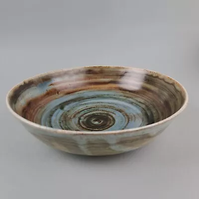 Buy Emmie Philps Studio Pottery Bowl Beautiful Hand Thrown Tactile 9  D Blue Brown • 35£