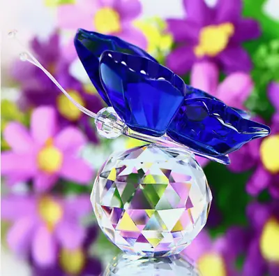 Buy H&D TOP Crystal Butterfly Figurine Paperweight Wedding Favor Collectibles • 10.99£