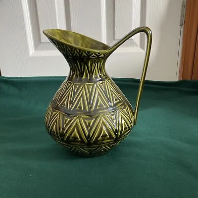 Buy Vintage Celtic Ceramics Kilrush Pottery Irish Large Green Jug Pitcher 1015/29 R • 60£
