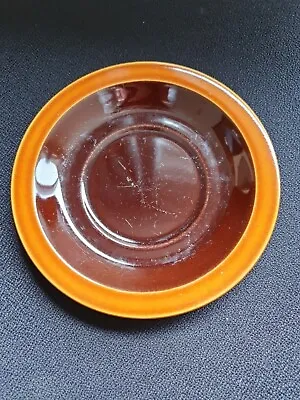Buy Vintage 1975 Hornsea Pottery Bronte Pattern Brown Saucers • 2.99£