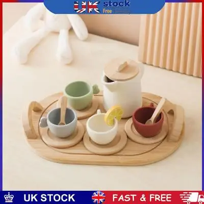 Buy 9pcs/10pcs Pretend Play Tea Set Role Play Wooden Tea Set For Kids (10pcs) • 16.89£