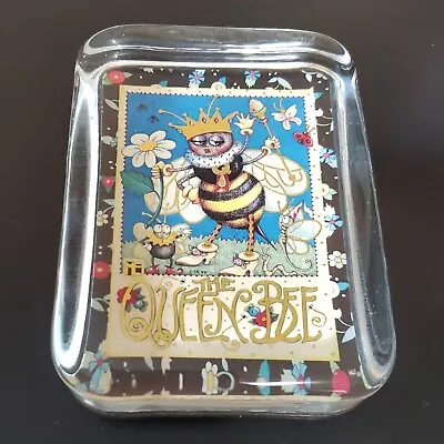 Buy Vintage Mary Engelbreit Paperweight “The Queen Bee  Glass Heavy  • 12.32£
