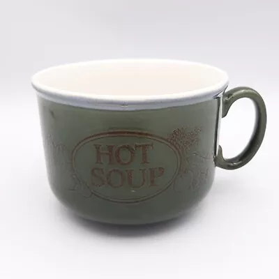 Buy Stoneware Soup Bowl Mug EIT LTD Green Glaze Mid Century Hot Soup Made In England • 8£
