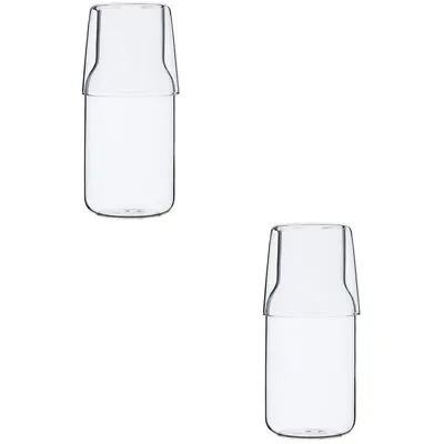 Buy 2 Sets One Person Drinking Glass Cold Water Kettle Glass Water Juice Jug • 20.81£