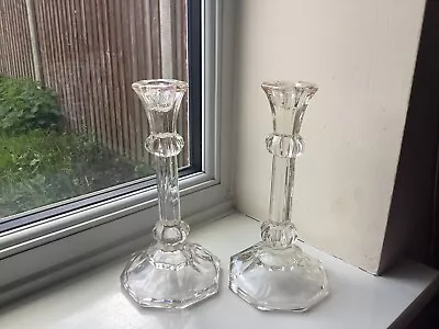 Buy Vintage Matching Pair Of Tall Lead Crystal Candlesticks 7.5  Tall • 9.99£