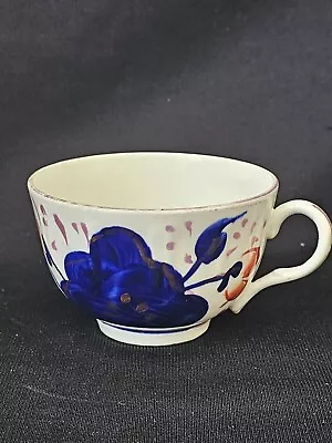 Buy An Antique Mid 19thC Gaudy Welsh Tea Cup, Hand Painted • 12£