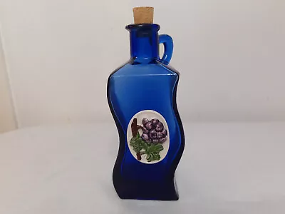 Buy Blue Glass Storage Bottle Ceramic Fruit Grape Art Cork Stopper Kitchen Decor • 18.50£