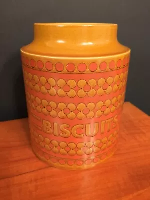 Buy Vintage Hornsea Pottery Saffron Biscuit Canister Jar  1970s No Lid • 20£