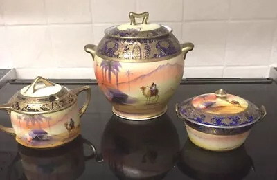 Buy Camel China Japanese Gold Encrusted Hand Painted Pots  Signed • 50£