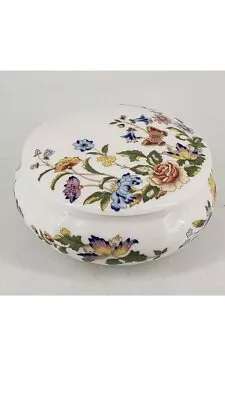 Buy Vintage Ainsley Cottage Garden Floral Bone China Trinket Box No Longer Made • 15£