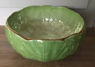 Buy Vintage Maling Pottery Lustre Bowl Green • 10£
