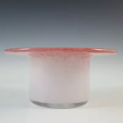 Buy SIGNED Vasart Pink & White Mottled Glass Posy Bowl B033 From Scotland  • 28.44£