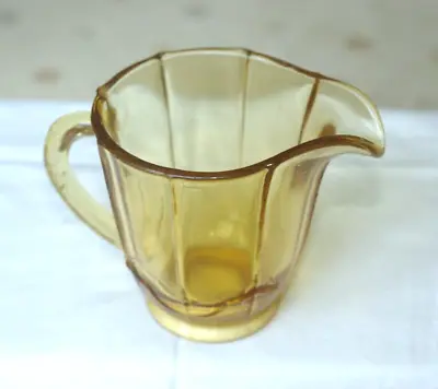 Buy Vintage Amber Glass Milk Creamer Jug  Retro Small • 5£