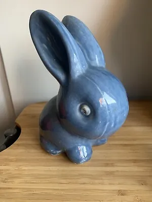 Buy Bourne Denby Rabbit Large Blue Signed Ceramic Vintage 8” 21cm High • 165£