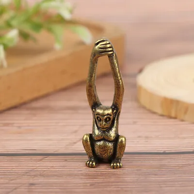 Buy Vintage Copper Long Arm Monkey Figurines Miniatures Desktop Decoration Ornam~;j • 4.40£