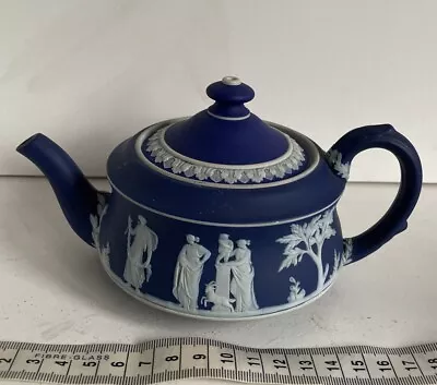 Buy Antique Wedgwood Dark Blue (Cobalt) Jasperware Tea Pot • 65£
