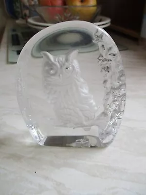 Buy Wedgewood Crystal Glass Owl Design Paperweight • 1.99£