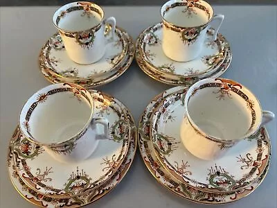 Buy Vintage Sutherland Art China Trio Cup, Saucer And Side Plate Sets X 4 • 28£