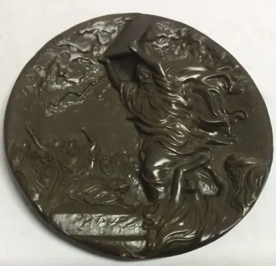 Buy Moses And The Ten Commandments Bronze Collector Plate 1986 By Merri Roderick • 19.99£