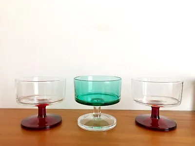 Buy Vintage Luminarc French Glass Sundae Trifle Desert Bowl Dish X3  Retro • 5£