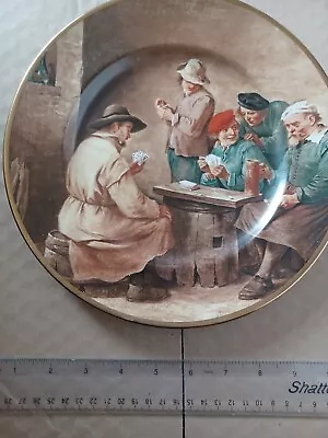 Buy Lord Nelson Pottery  A Game Of Cards  Cabinet Plate Staffordshire England. 25cm • 12£