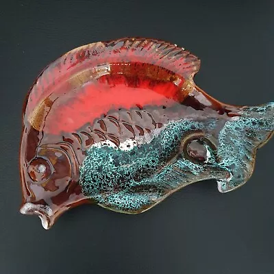 Buy Vintage Vallauris Majolica Studio Art Pottery Ceramic Fish Dish • 56.92£
