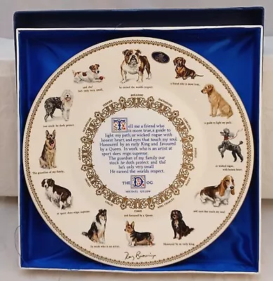 Buy AYNSLEY Fine English Bone China - 1978 The Dog Plate, Poem By Michael Gillow  -B • 37.86£