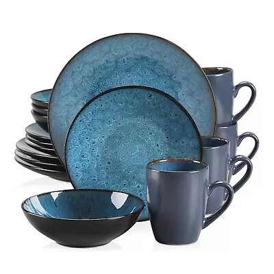 Buy Vancasso BUBBLE Dinner Set 16pc Plates & Bowls Set For 4 Ceramic Dinnerware • 53.99£