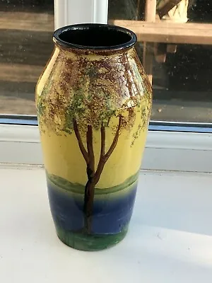 Buy Old Decorated Torquay Vase ! Trees By A River Or Sea . • 75£