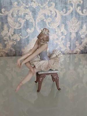 Buy Lladro Ballerina Figurine 'Opening Night' 5498 Lace Porcelain Collectable  • 240£