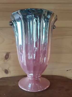 Buy MALING Pottery Vase Vintage Pink Grey Transition Ombré Bouquet Vase • 22£