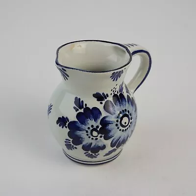 Buy Delft Blue Holland Ceramic Handle Jug, Approx. 11 Cm High, Flower Decor, Blue White  • 16.41£