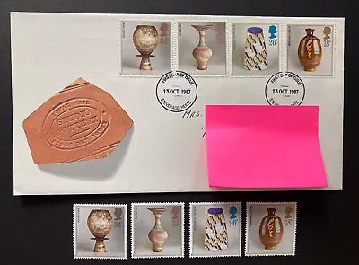 Buy First Day Cover Studio Pottery + Stamps + Insert In Envelope • 1£