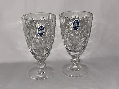 Buy 2 X Royal Doulton Crystal Wine Glasses  Georgian  Pattern • 29.99£