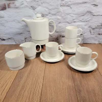 Buy Coffee / Tea Set Poole Pottery Broadstone  Dishwasher & Ovenproof • 7.99£