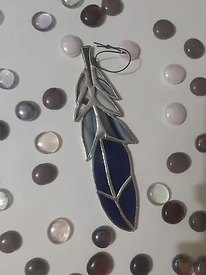 Buy Stained Glass 🪶  Feather  Suncatcher Handmade Great Gift  • 15£