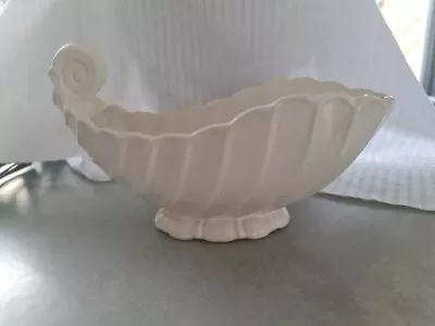 Buy Vintage Price Kensington Ware White Clam 'Shell' - Art Deco Mantle Vase Ivory  • 27£