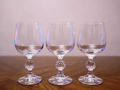 Buy Lot Of 3 BOHEMIA Czech Republic Fine Lead Crystal CLAUDIA Wine Glasses 5 7/8  • 11.37£