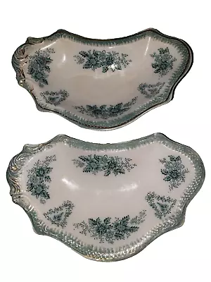 Buy Antique W.H. Grindley Y & C Brussels Pattern Bone Dishes 2 • 19.92£