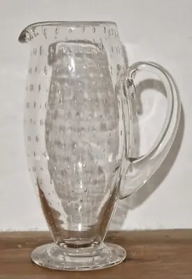 Buy Rare Vintage Whitefriars M17 Handmade Footed Controlled Bubble Jug Pitcher C1940 • 45£