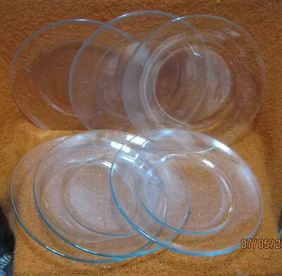 Buy 6x Pyrex Clear Glass Dinner Plates 26cms 10  Diameter • 25£
