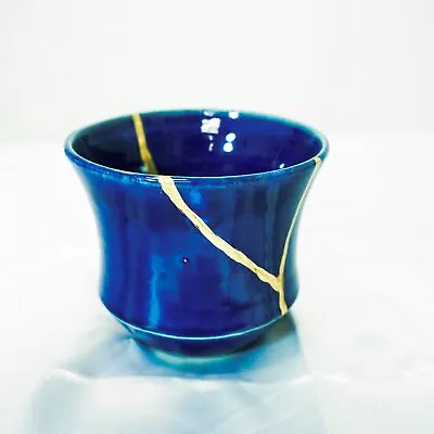Buy 18K Gold Kintsugi Cup Wabi Sabi Pottery • 105.93£