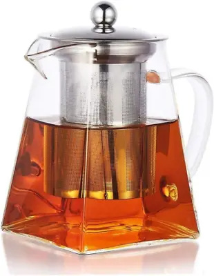 Buy PluieSoleil Square Glass Teapot With Infuser, 500 Ml Borosilicate Tea 500ML  • 20.09£
