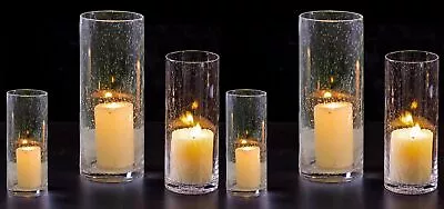 Buy Hewory Hurricane Candle Holder: 6Pcs Glass Candle Holders For Pillar Or Float... • 29.99£