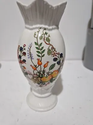 Buy Aynsley Somerset Pattern Bone China Vase In Floral Multi Colour On White • 10£