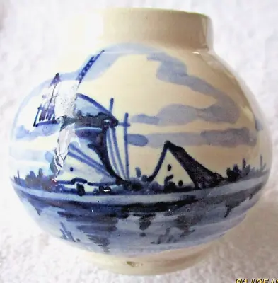 Buy Delft Blue Pottery, Vase 2 1/4  Hi. 2 1/2  Wide, B22 • 4.66£