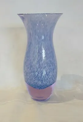 Buy Royal Doulton Room Speckled Glass Vase 14cm Pale Blue • 12£
