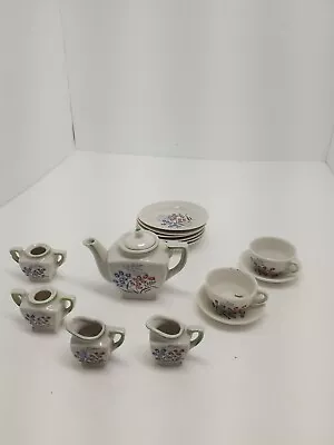 Buy Vintage Childs Miniature Tea Set Porcelain 15 Pieces Made In Japan Flower Design • 23.92£