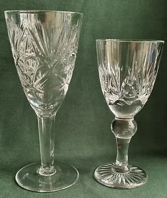 Buy Crystal Glasses Sherry, Vodka, Liqueur Glass 12 &14cm, Vgc. • 10£