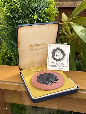 Buy Wedgwood Black & Terracotta Jasperware Jasper Ware Large Medusa Pendant Necklace • 225£